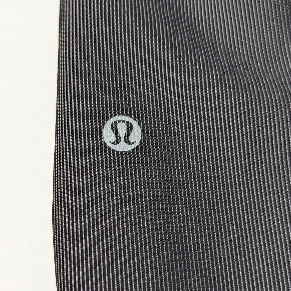 Lululemon Base Pace High Rise Tight 25in Two Tone Ribbed Black Grey Leggings